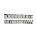 Williams Socket Set, 10 Pieces, 1/2 Inch Dr, Shallow, 1/2 Inch Size JHW32941